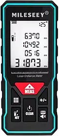 Trena Laser Digital Profissional, Fita Métrica Digital a Laser, Medidor Digital de Distância, Área, Volume, Ângulos, Modelo X6 Recarregável de 40, 50, 60, 80, 100 m de Alcance (Precisão ±2 mm)