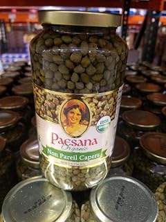 Paesana Organic Non-Pareil Capers - Premium USDA Organic Capers for Italian & Mediterranean Dishes