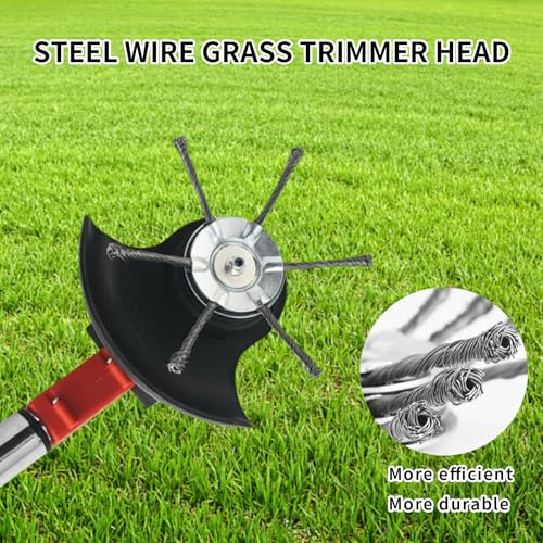 YuJianShengHong 2pcs 6 Inches Steel Wire Grass Trimmer, Wire Weed Trimmer, Wire Trimmer for Electric Trimmers, Universal Steel Wire Trimmer
