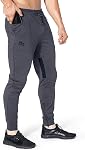 BROKIG Pantalon de gymnastique, coupe cassale Slim fit Tapered Workout Training Sweatpants avec poche zippée