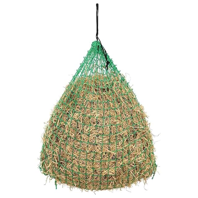Foto 2 de 3 de vidaXL Red para Heno 2 Redes Redondas 0,75 x 0,5 m Material PP Color Verde