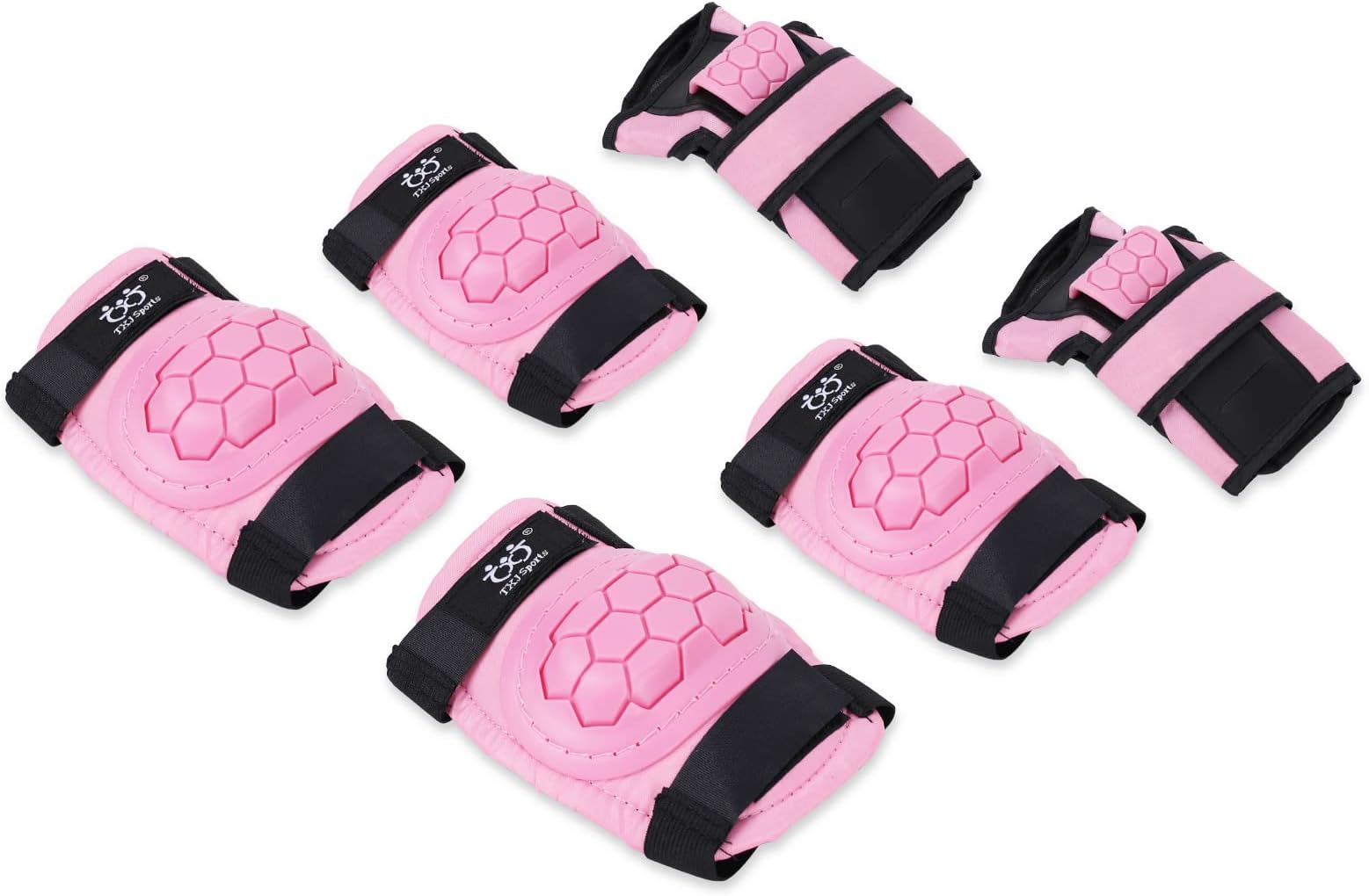 SPFASZEIV Kids Protective Gear Set,Child Knee and Elbow Pads and Wrist Guard Protector 6 Piece Knee Pads for Scooter, Skateboard, Bicycle, Inline Skating