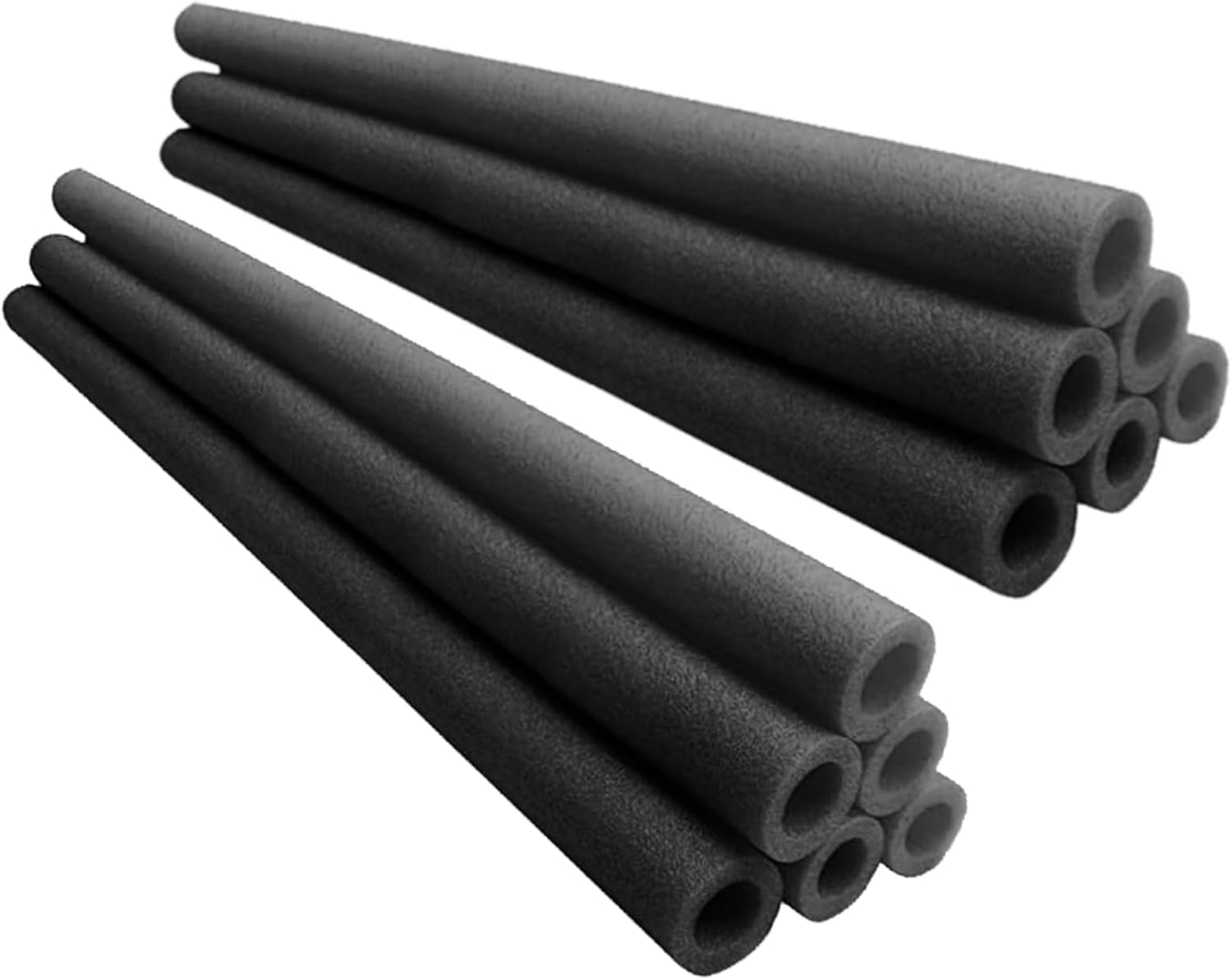 1" Trampoline Pole Foam Covers, Trampoline Pole Foam Padding Replacement, 35.4'' Length Each Enclosure Sleeve, Black, 12 Pcs
