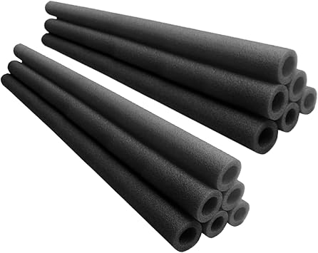 1" Trampoline Pole Foam Covers, Trampoline Pole Foam Padding Replacement, 35.4 Length Each Enclosure Sleeve, Black, 12 Pcs