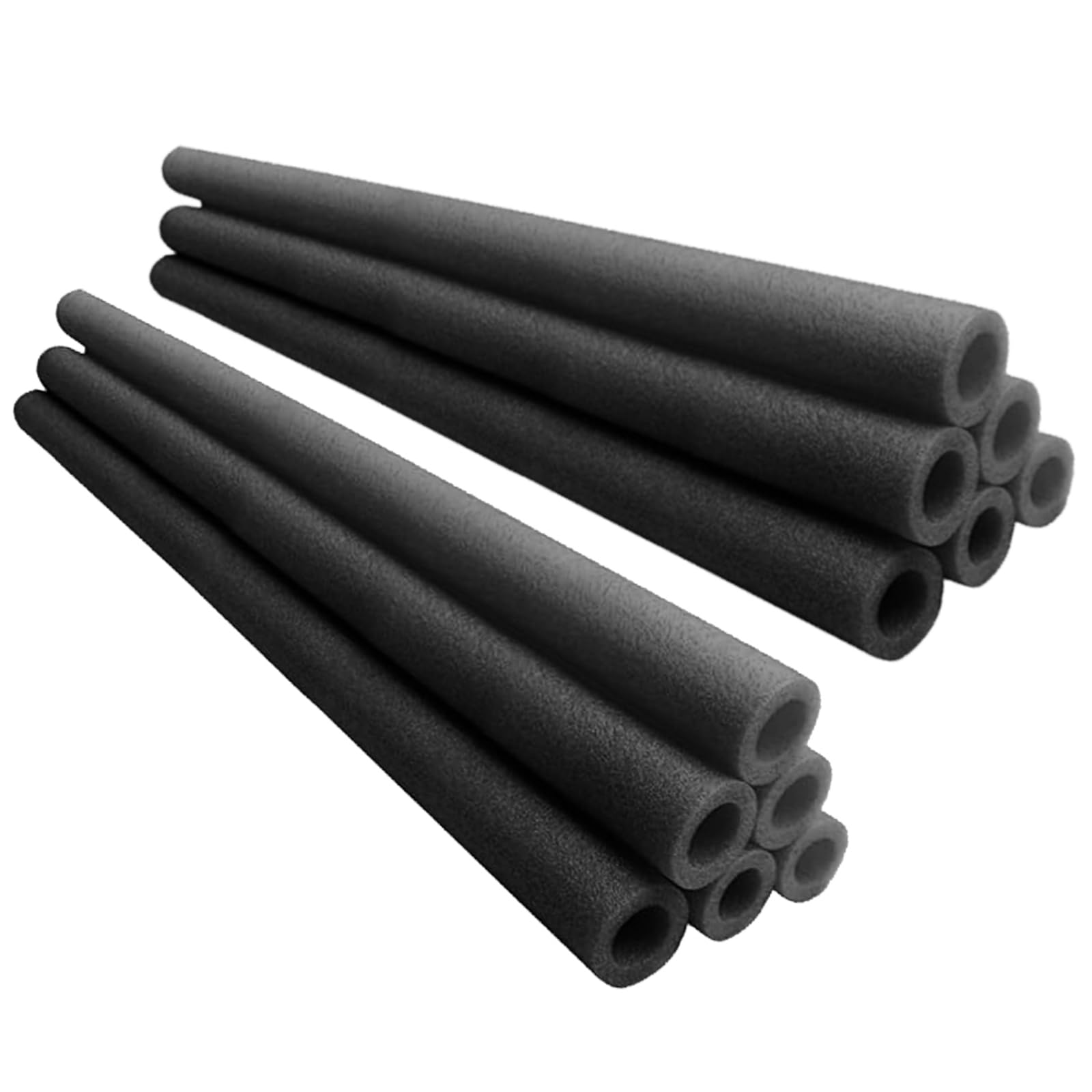 MSSVIGING 1" Trampoline Pole Foam Covers, Trampoline Pole Foam Padding Replacement, 35.4'' Length Each Enclosure Sleeve, Black, 12 Pcs