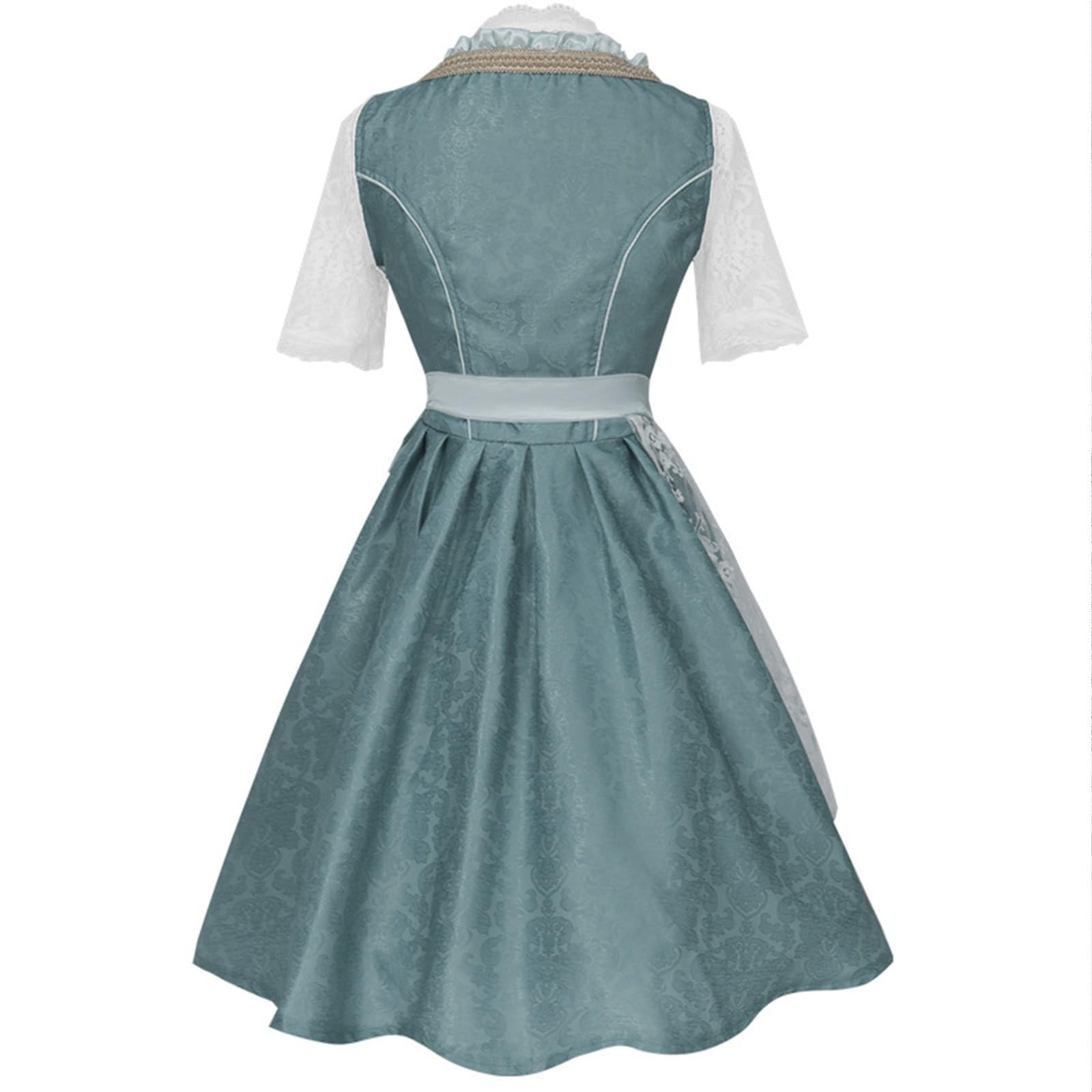 SKFLABOOF Dirndl Lang Damen Schürze Drindl Dirnsl Für Diendl Kaufen Samt Dirndlschürze Trachten Outfit Pink Oktoberfest Mit Bluse Trachtenmode Modern Grosse Grössen Große Größen