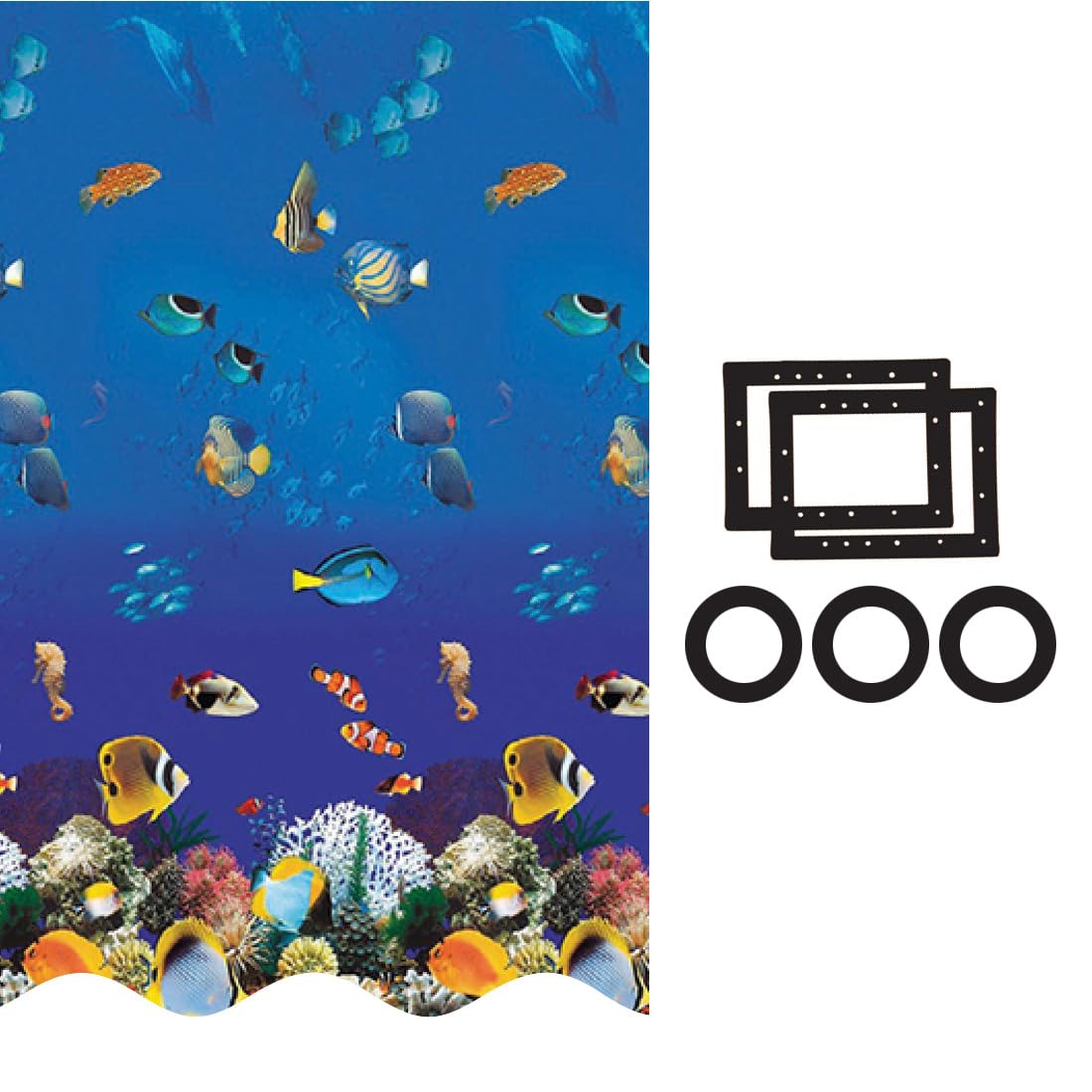 Smartline 15 ft x 30 ft Oval Swimming Pool Liner | Caribbean | Overlap Style | 48-52 Inch Wall Height | 25 Gauge Vinyl | for Steel Sided Above Ground