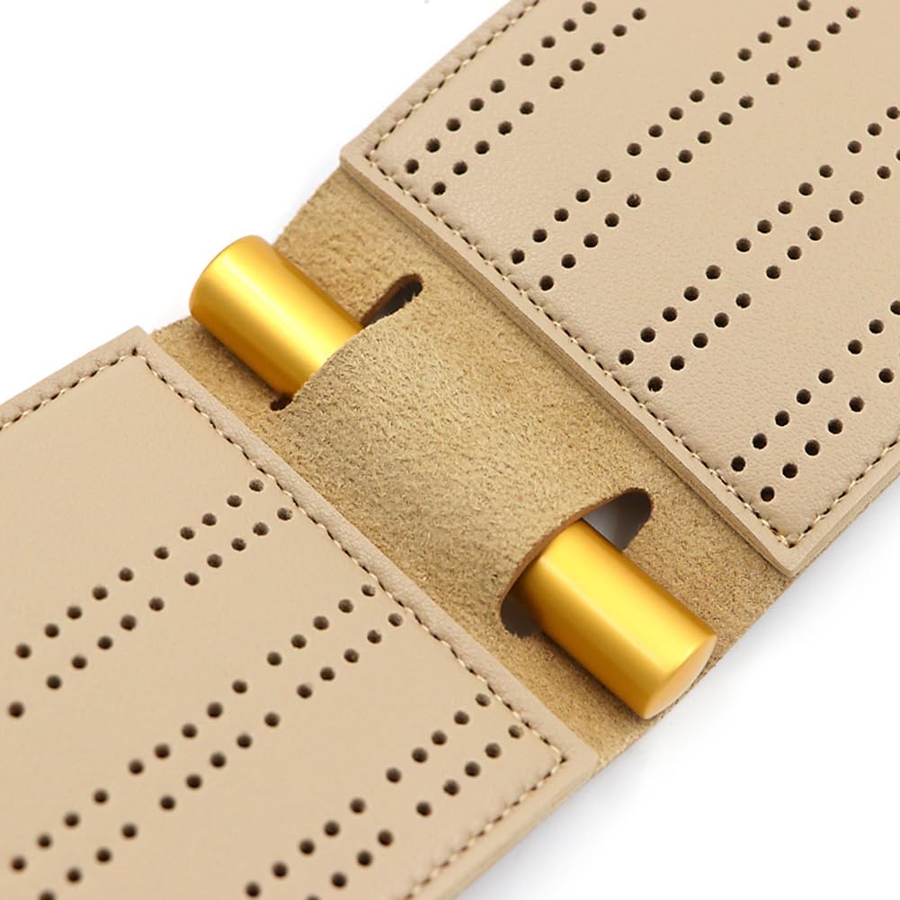 Travel Cribbage Board Game Set, Portable Cribbage Boards Unique 2 Track Cribbage Board, Foldable PU Mini Cribbage Board with 4 Cribbage Pegs, Folded:3.14x4.92in,After Unfolding L:10.31in (1Pcs)