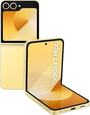 Samsung Galaxy Z Flip6 AI Smartphone, Unlocked Android Smartphone, 512GB Storage, 50MP Camera, Yellow, UK Version