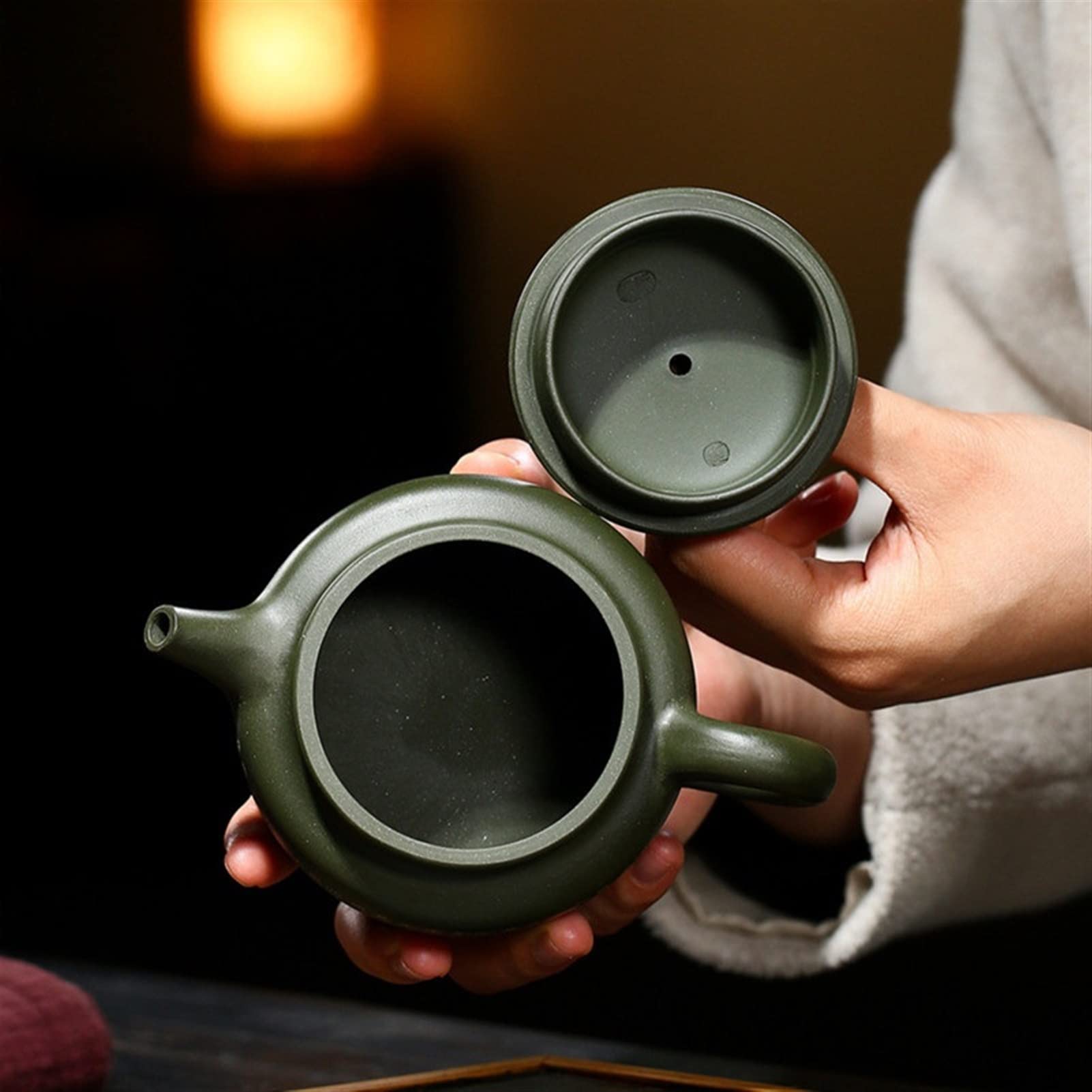 290ml Handmade Herbata Doniczki Purpurowa Clay Czajnik Beauty Czajnik Surowy Rudy Green Clay Teware Chinese Herbata Ceremonia Prezent Wykonany Ręcznie (Color : 290ml)