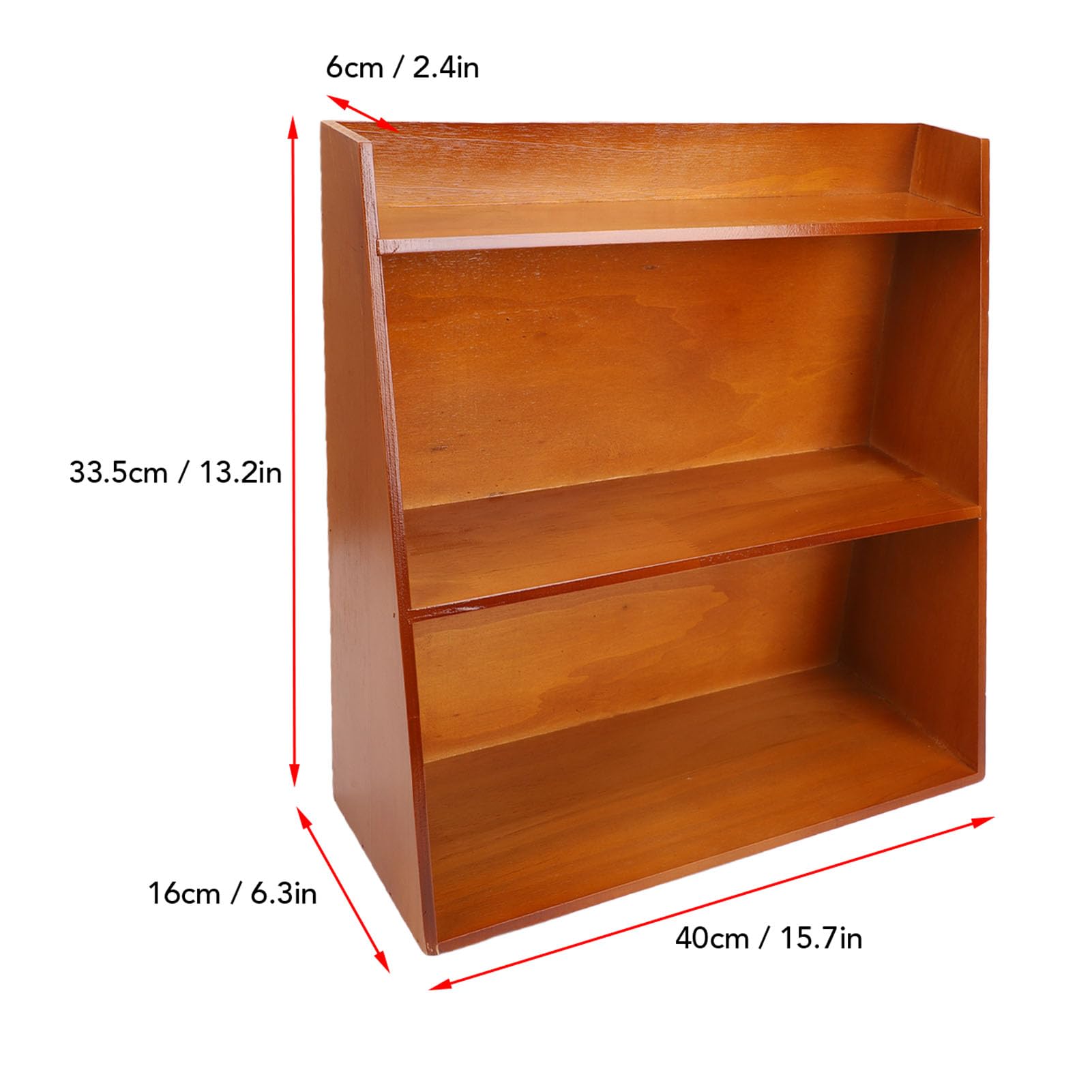 Oumefar Espositore Vintage in Legno, Organizer da Tavolo a 3 Livelli per