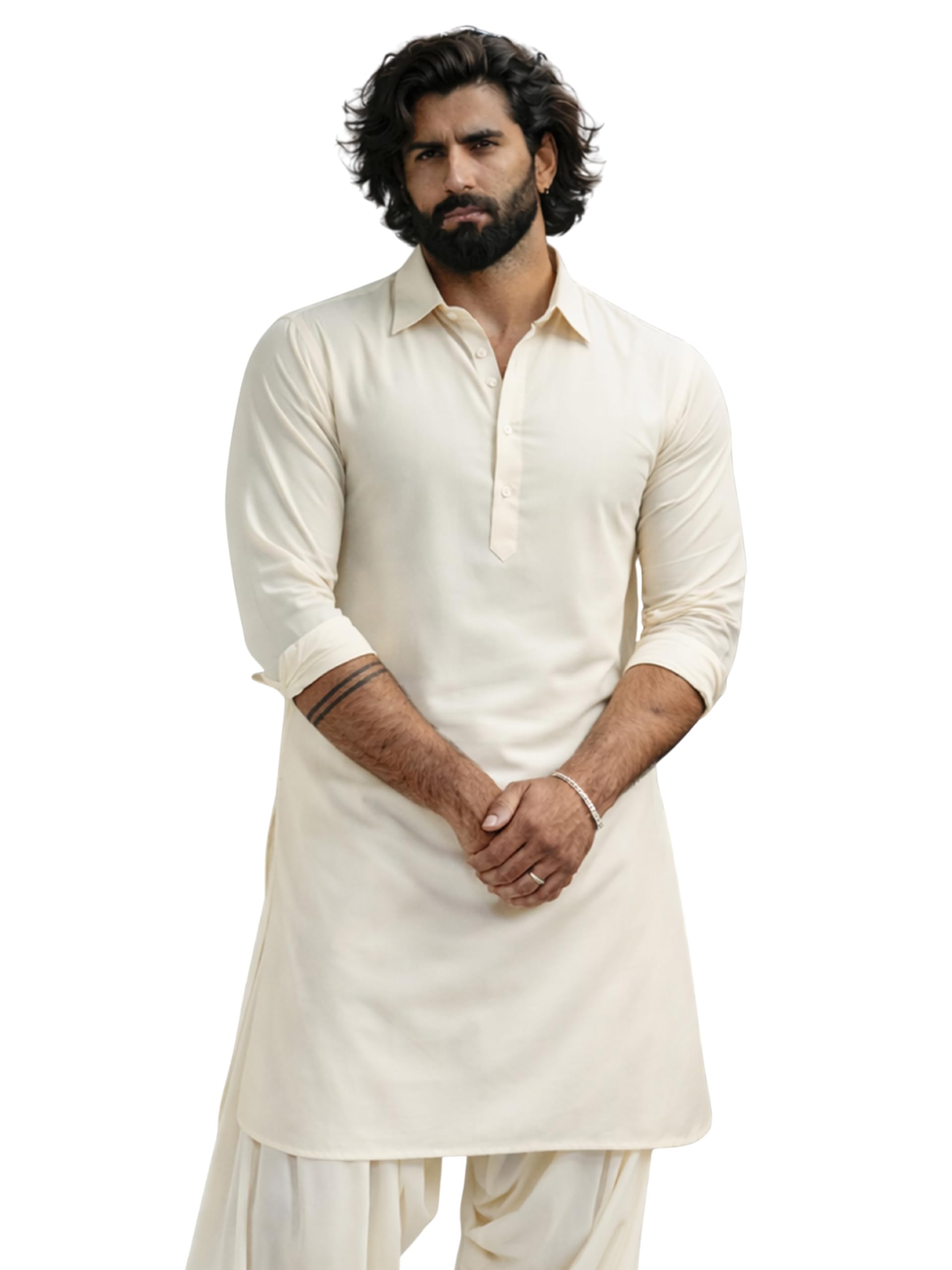 Men's Viscose Pathani Kurta Only, Traditional Pathani in Soft Comfortable Feel Viscose Fabric for Weddings, Ethnic Outfit-image-34