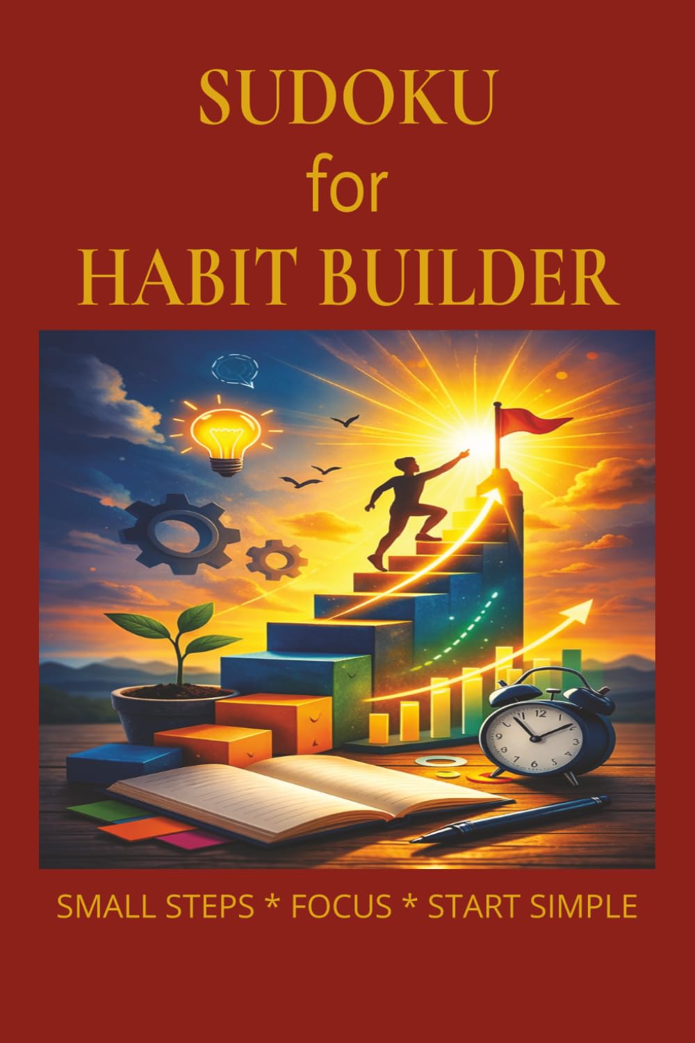 Sudoku for Habit Builder: Sudoku for Habit Builder | Help Calm The Mind, Relax, and Focus | 6x9 inches,110 pages | 50+ Puzzles | Solutions Included