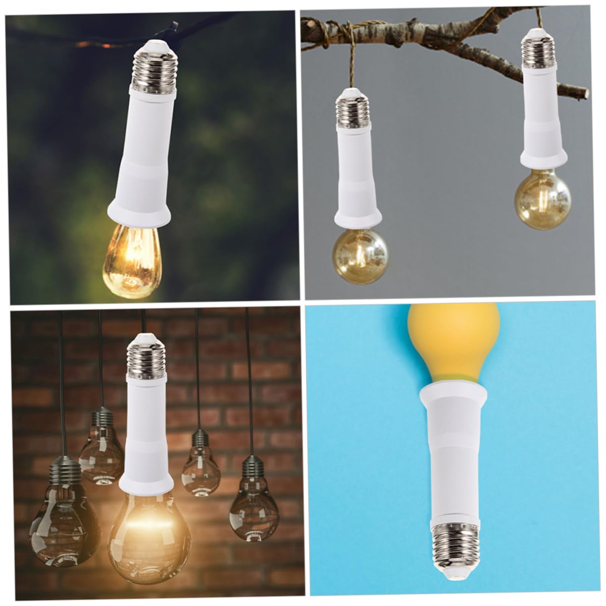 Alipis Lot De 4 Douilles Pour Ampoules E27 Connecteurs Sûrs Et Pratiques Pour Cuisine Et Chambre À Coucher