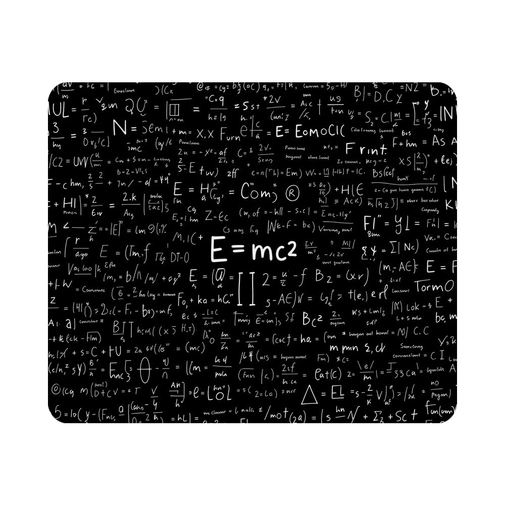 Gaming Mouse Pad Einstein Blackboard Physical Equations and Formulas Physics Theory Math Non-Slip Rubber Mouse Pad for Computers, Laptop, Office Rectangle Mousepad 9.5 Inch x 7.9 Inch-image-9