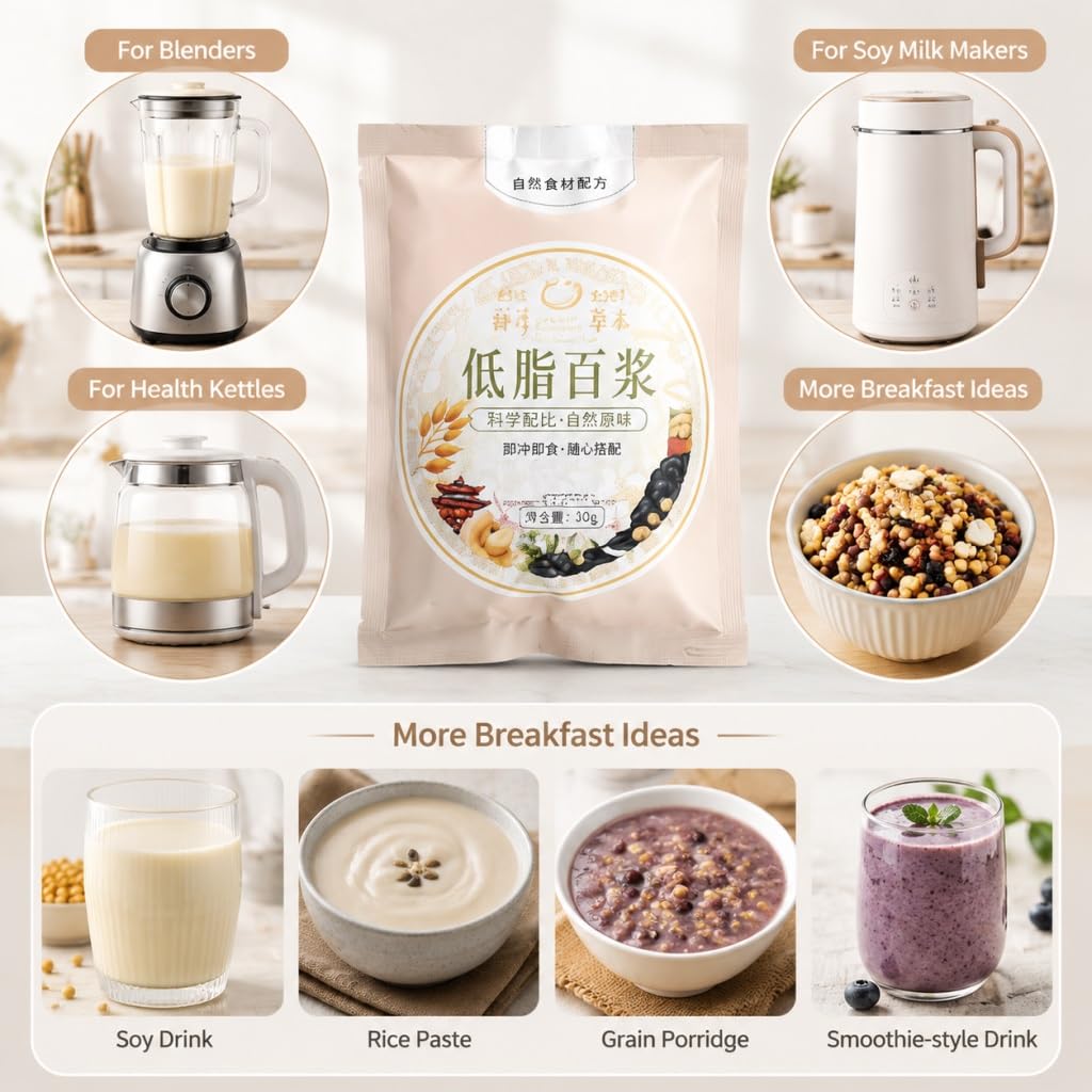 70g*30 Paquetes De Mezcla Leche Soja Multigrano, Sabores Variados, Desayuno Instantáneo For Licuadora, Polvo Grano Rico En Nutrientes