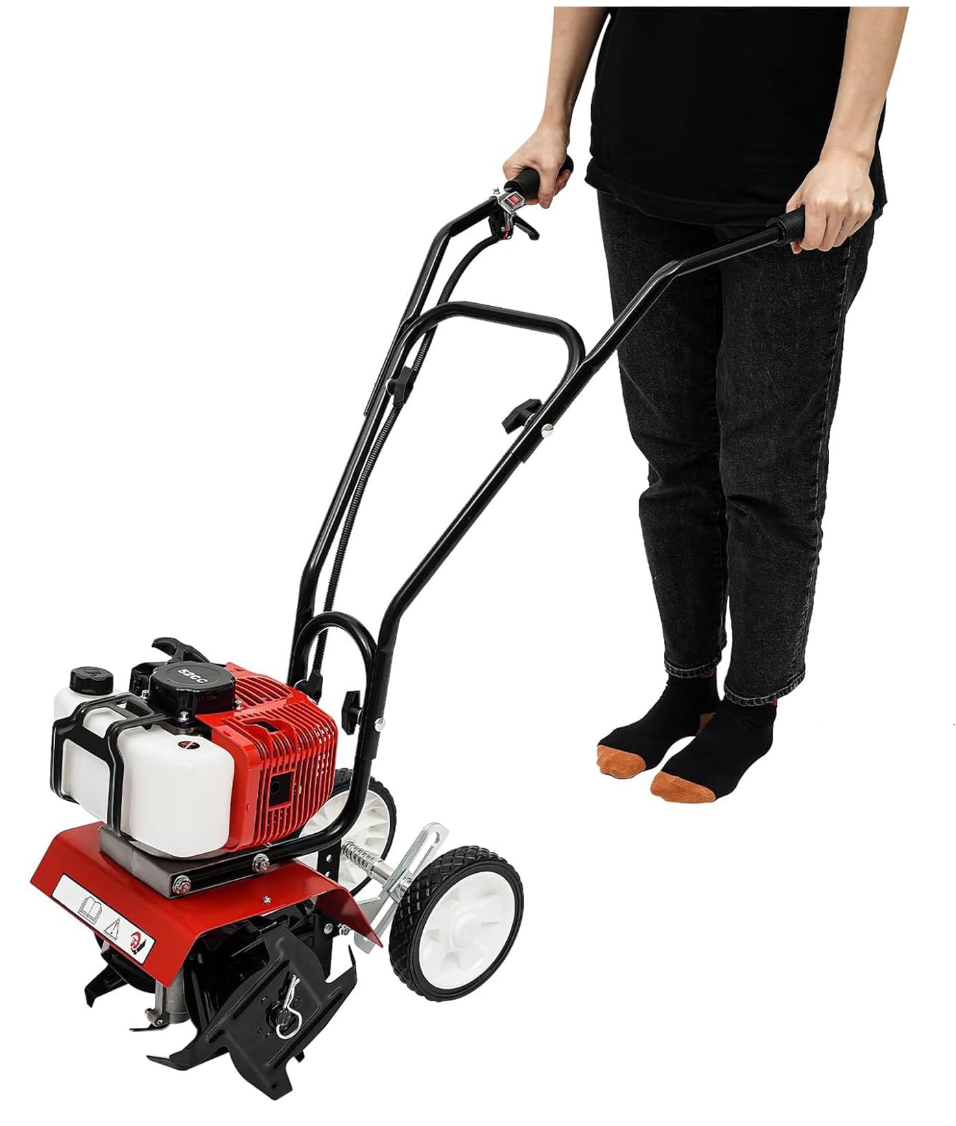 2Stroke 52Cc Kultywator spalinowy Glebogryzarka Rotavator, Ogrodowy glebogryzarka Kultywator trawnika Rotovator, Gas Power Farmyard Tilling Tool 6500 obr./min, do orki