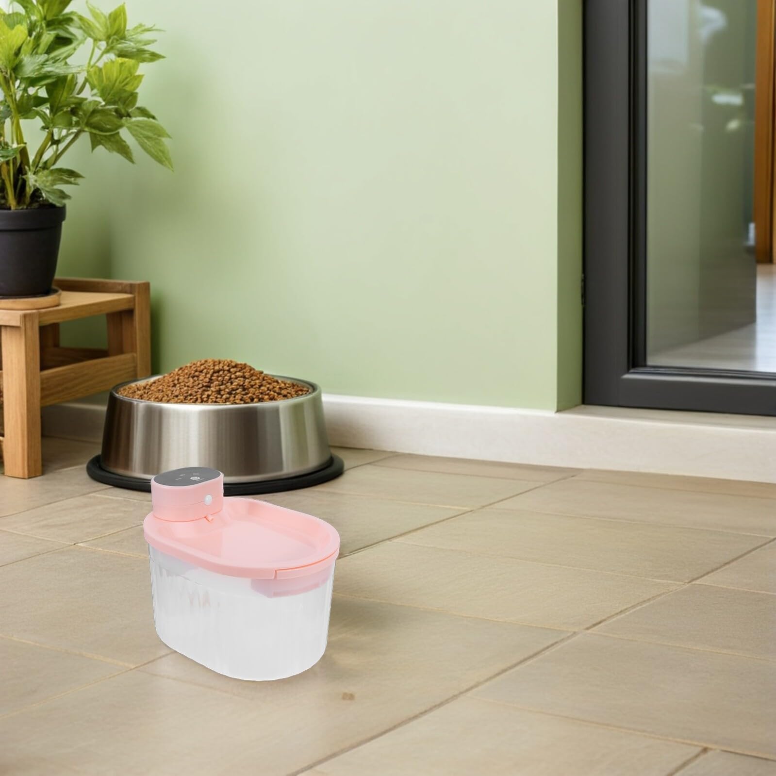 Fontanella per Gatti e Cani senza Fili con Sensore di Movimento Intelligente Dispenser Acqua Pet con Circolazione Continua e Design per Acqua e Pulita Rosa