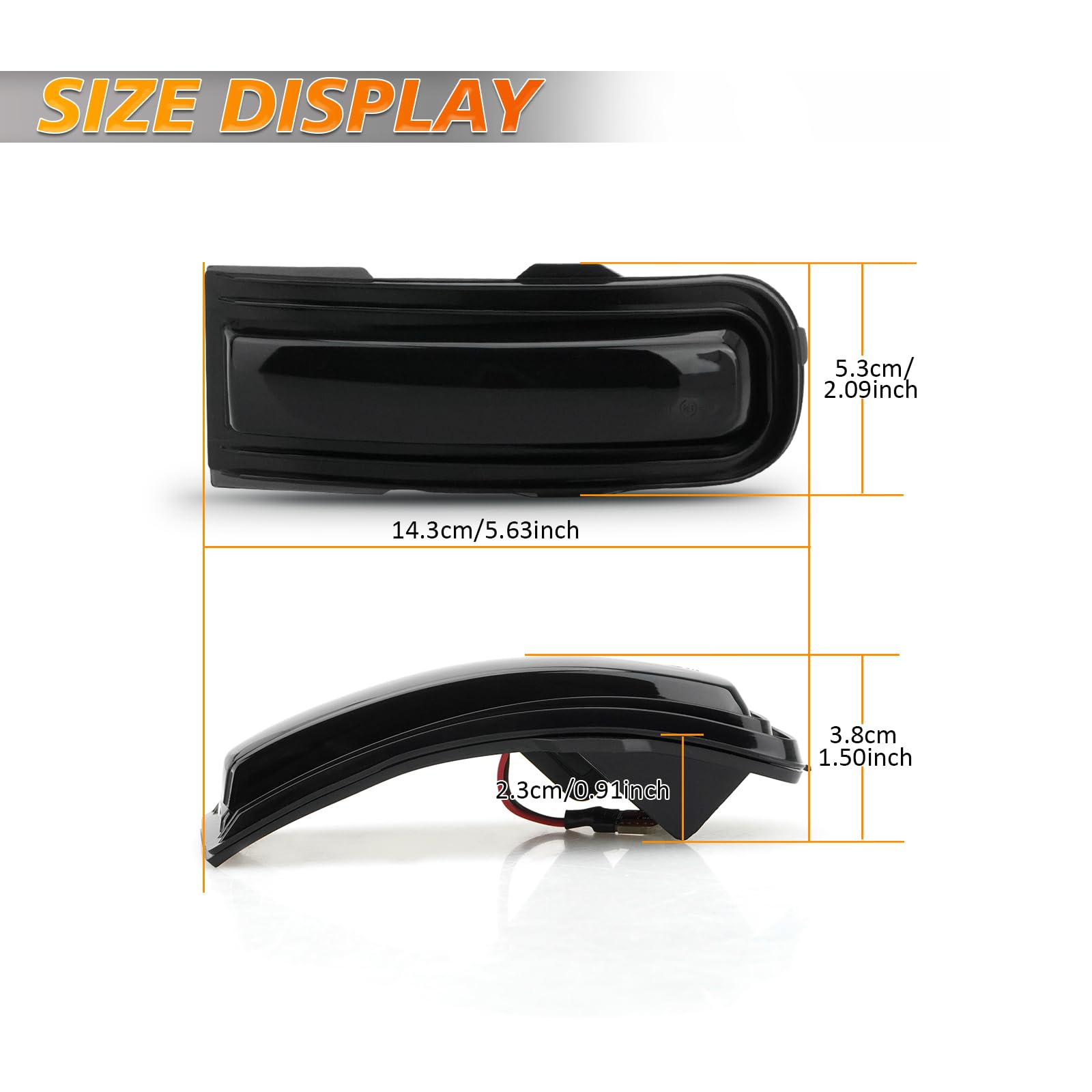 D-Lumina 2 pezzi luci LED per indicatori di direzione dinamici per specchietto laterale, indicatori di direzione sequenziali, Compatibile con Jeep Renegade 2015-2022