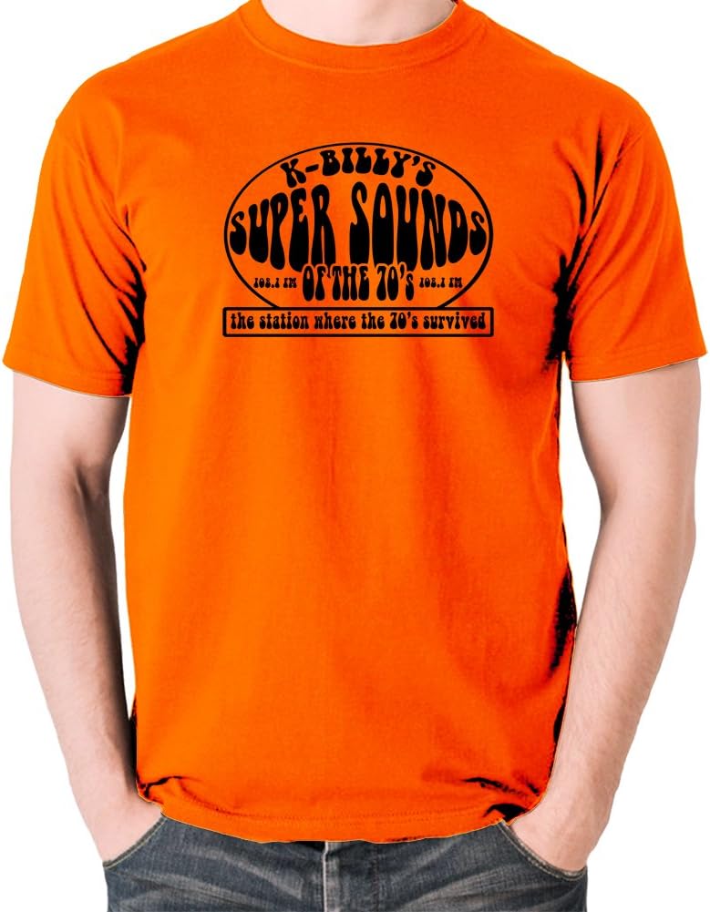 Reservoir Dogs Inspired t Shirt - K Billy's Super Sounds of The 70's Orange