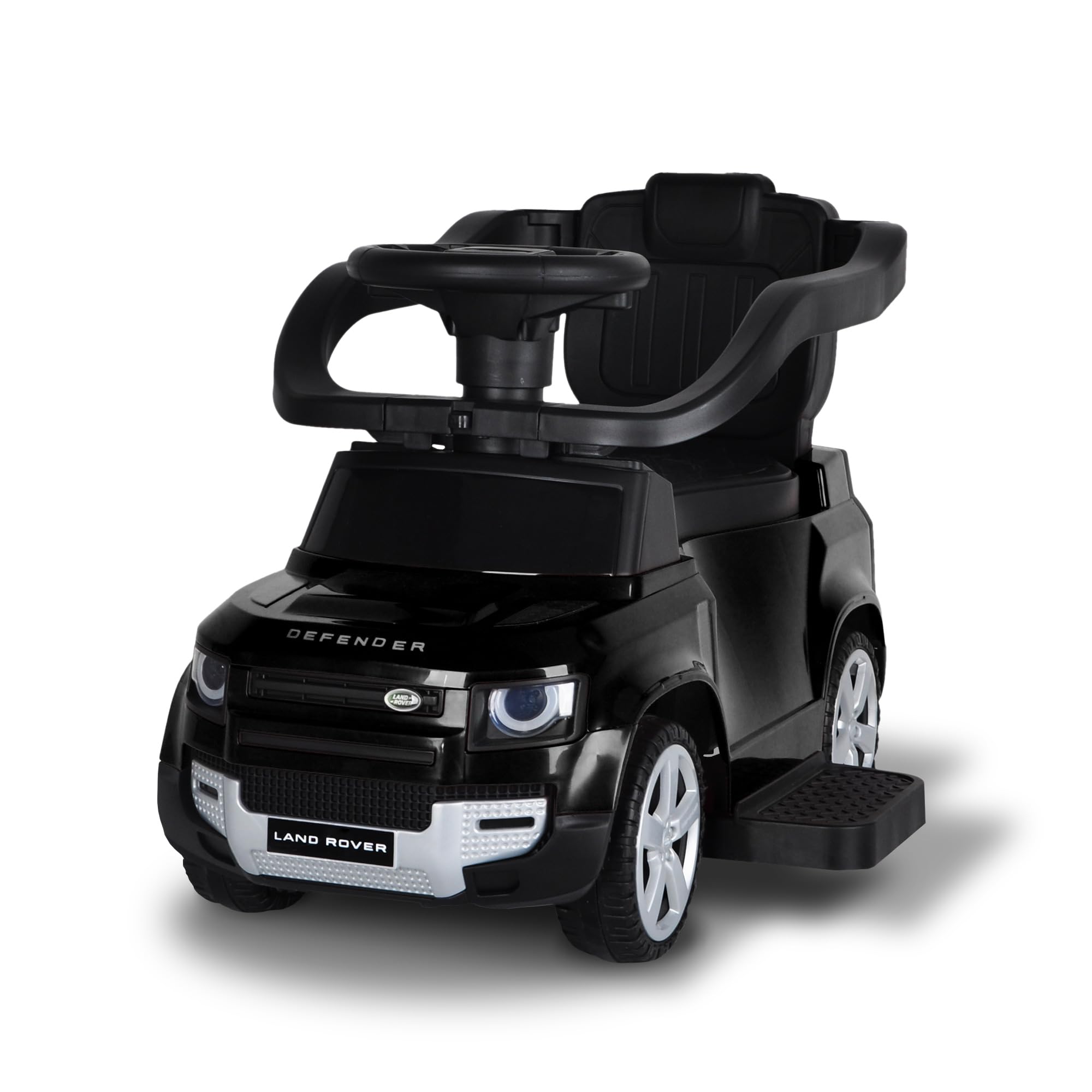 ランドローバー　ディフェンダー　乗用玩具　足蹴り車 Amazon | Bee8 ランドローバー ディフェンダー90 ブラック 足蹴り 乗用