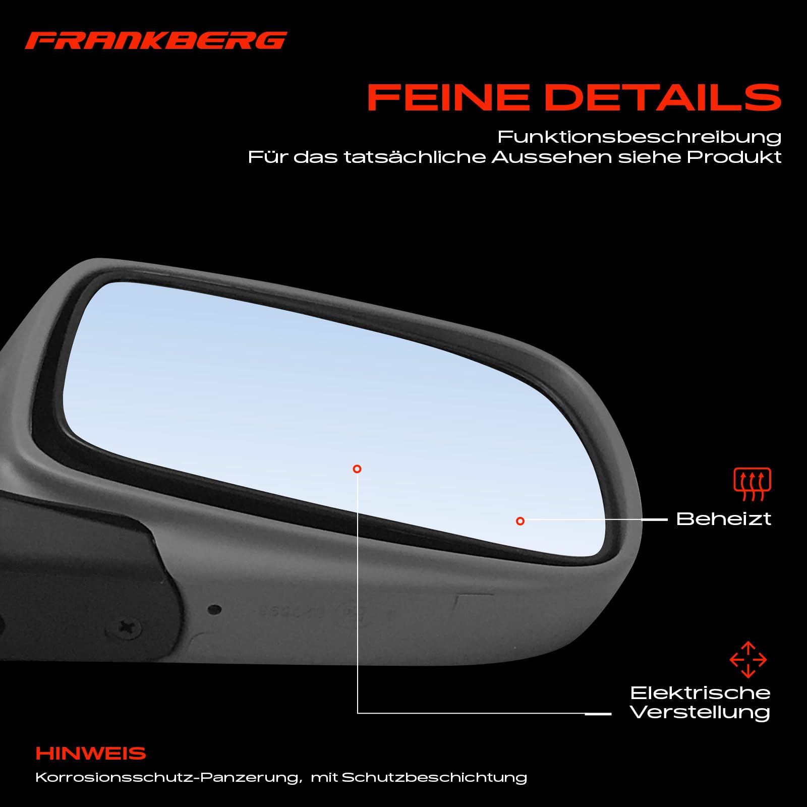 Frankberg Espejo exterior eléctrico derecho 5 Polos 879100D160B1