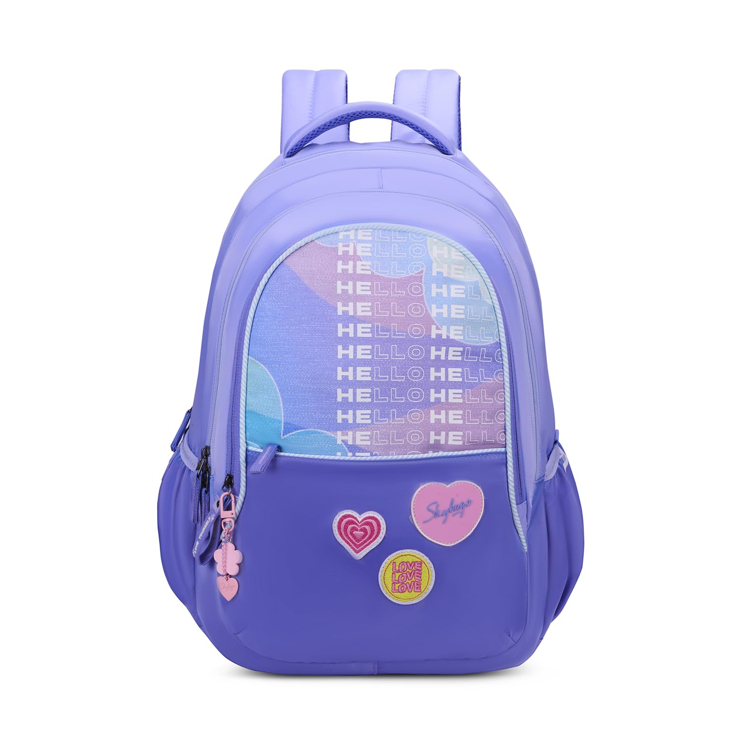 skybags Glitter 37L Casual Backpack for Girls with 3 Compartments & Adjustable Shoulder Strap | Quick Access Front Pocket | Side Pockets | Air Mesh Back Panel | Perfect for School & Travel-picture-20