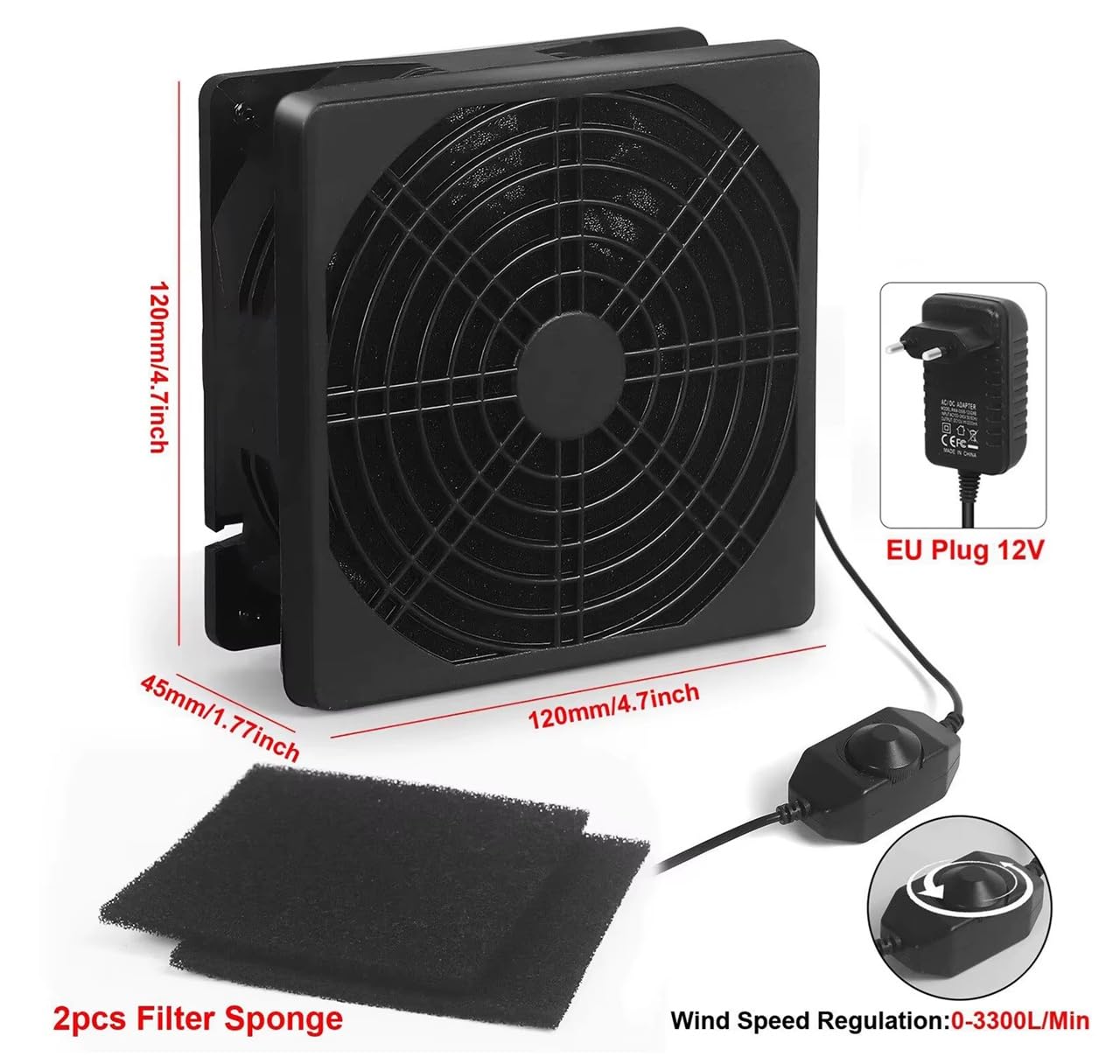Mini wyciągacz oparów lutowniczych, 12 V, 20 W, lutowany pochłaniacz dymu, zapobieganie wydechowi, DIY, silny wentylator ssący, stacja lutownicza, spawalnicza, naprawa, przyrząd (czarny)