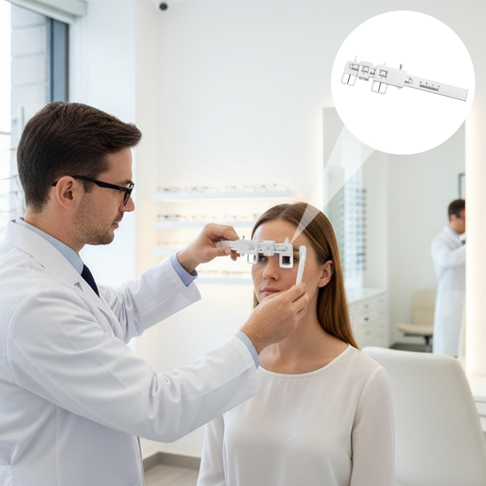 Strumento di misurazione Pd per gli occhi, righello per la distanza pupillare da 8, 3 pollici, marcatura chiara dei dati per il negozio di ottica