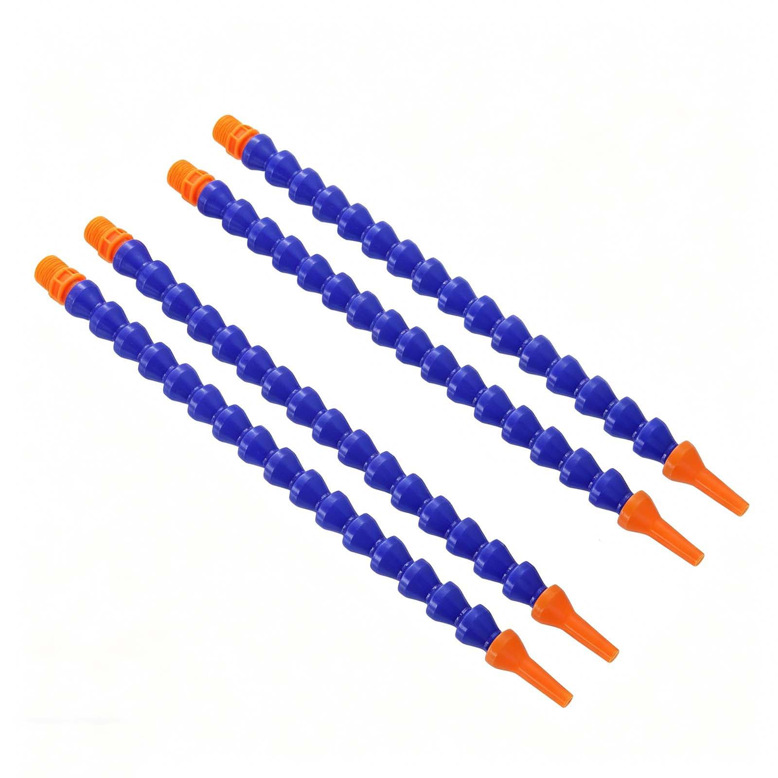 Wyqxty No Switch Flexible Coolant Pipe Coolant Hose Set 4 Pcs Pipe Round Nozzle With Switch For Cnc Lathe Mill Multiple Sizes(,1/4 400Mm)