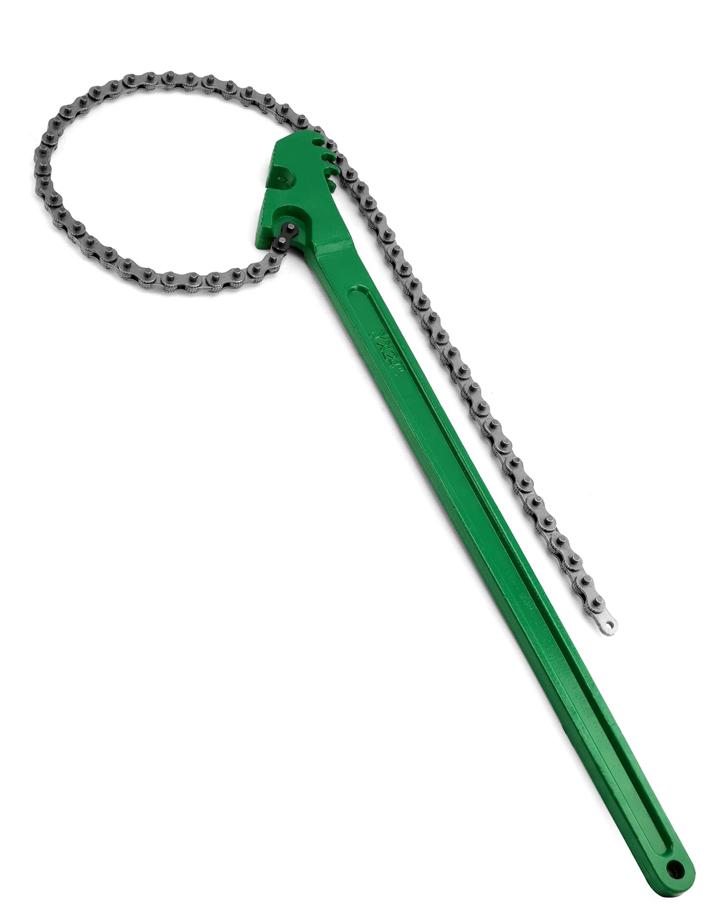 QWORK 24-Inch Heavy-Duty Reversible Chain Wrench for Oil Filter - Adjustable Pliers for 1.5" to 7.5"