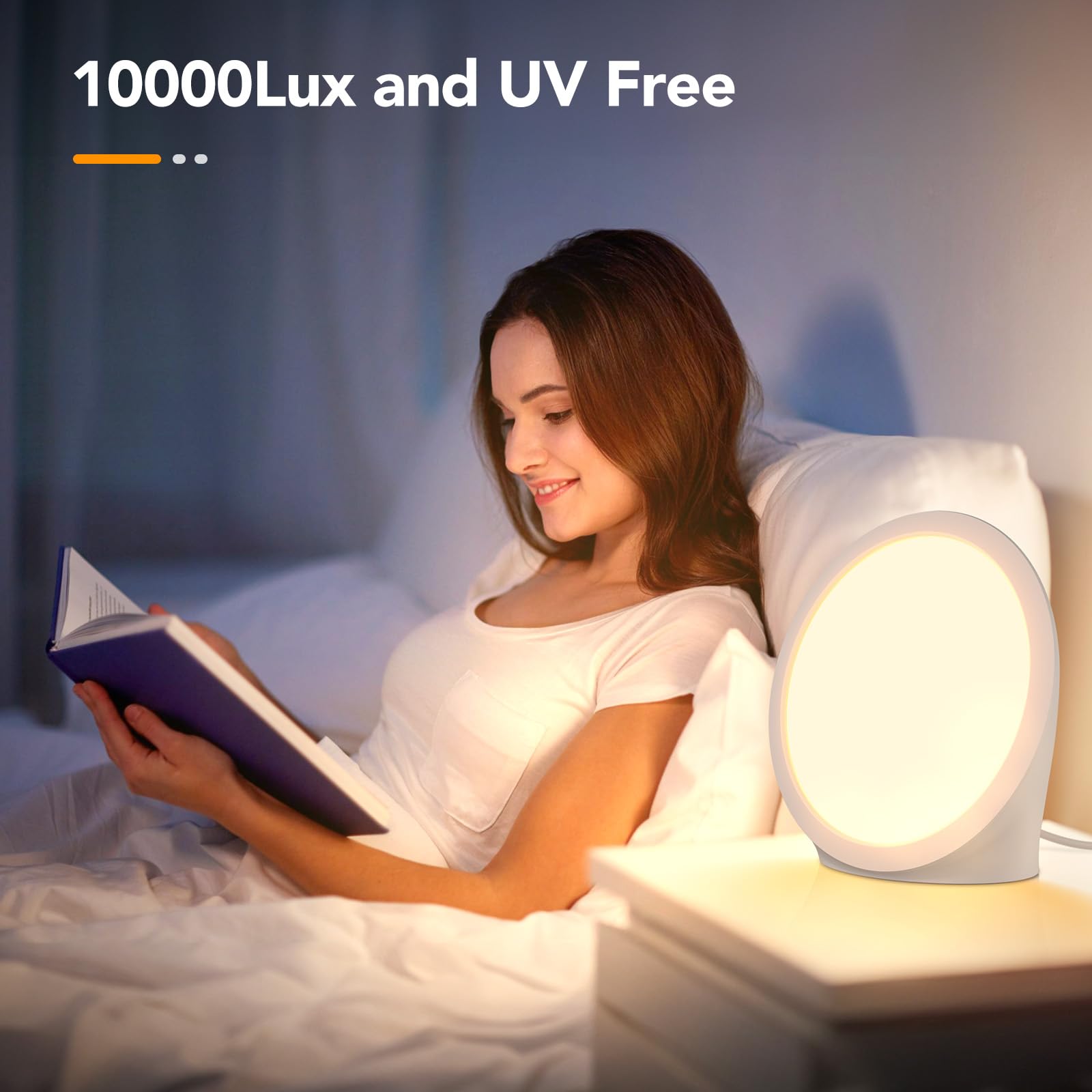 Lampada di Luce Diurna 10000 Lux UV-Free con 3 Temperature di Colore, 5 Livelli di Luminosità, 6 Timer e Funzione di Memoria, Lampada luce Diurna per Casa Ufficio