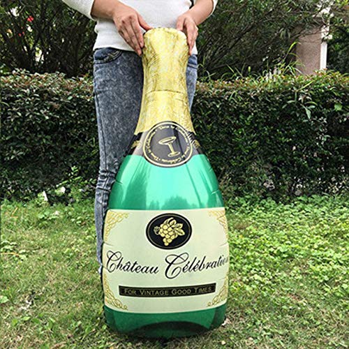 Balloonistics Large Champagne Wine Glass and Champagne Bottle Shaped Balloons 36 Inches - Image 5 thumbnail