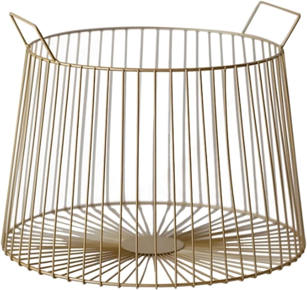 Cesta de hierro escandinavo para almacenamiento de ropa con acabado premium