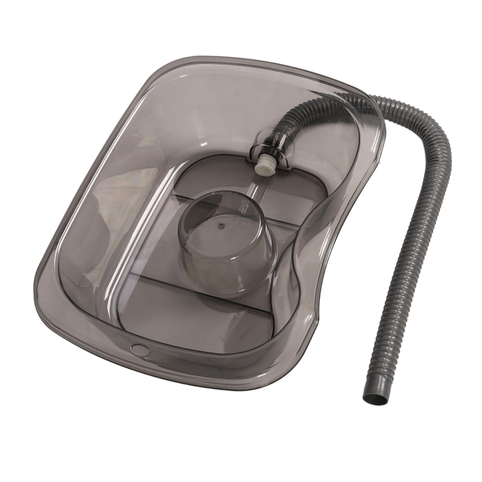 Hidyliu Lavadora de pelo con champú ergonómica versátil para ancianos y embarazadas, uso cómodo en la cama (gris transparente)