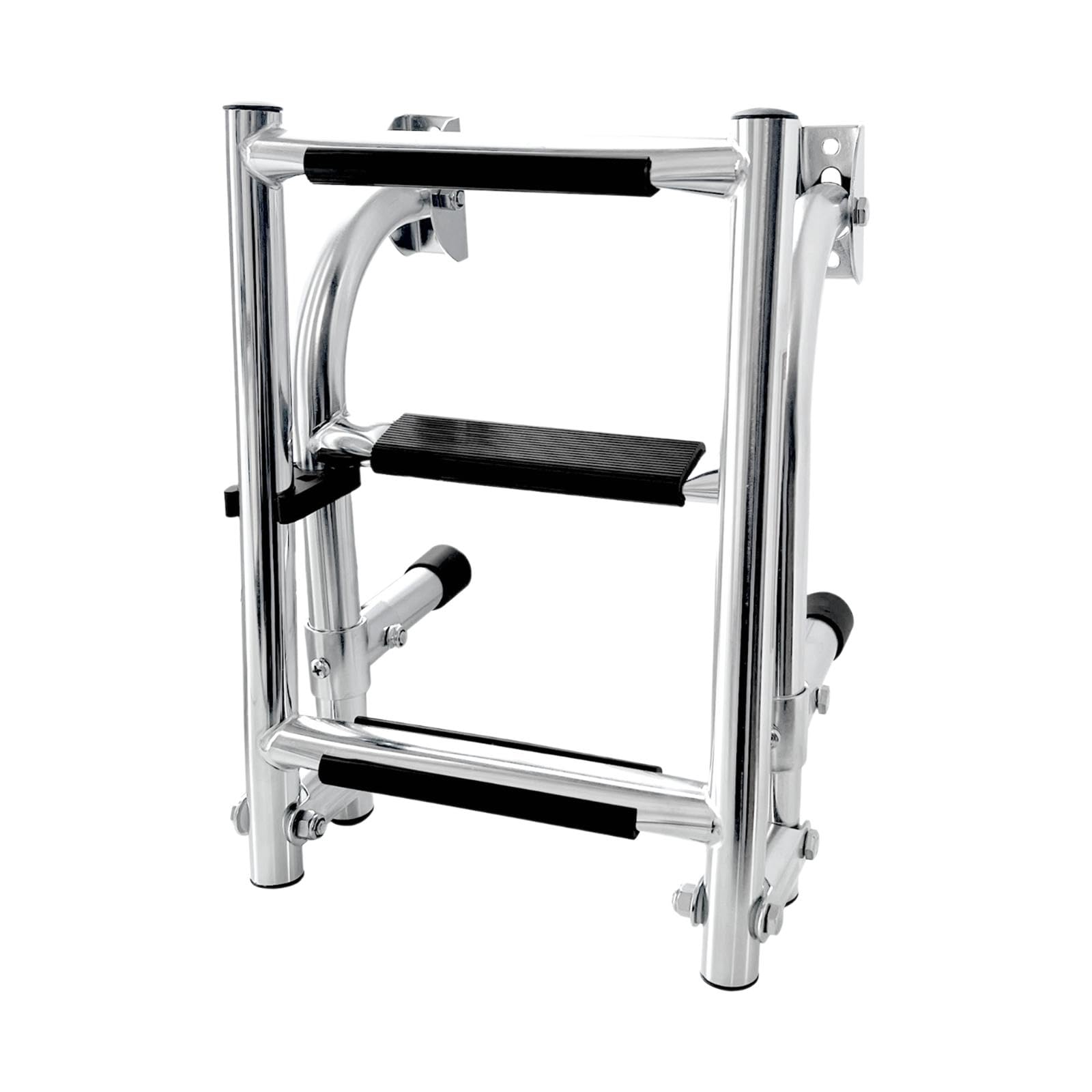 Échelle Téléscopique pour Bateau Escabeau Amovible INOX Marches Pliantes Antidérapantes Pliable Adaptée à la Baignade Piscine Yacht Bateau