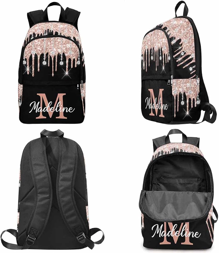 Custom Text Elephant Backpack - Personalized School Bag For Women & Girls, Waterproof Nylon, 11.8x17.7 Inches