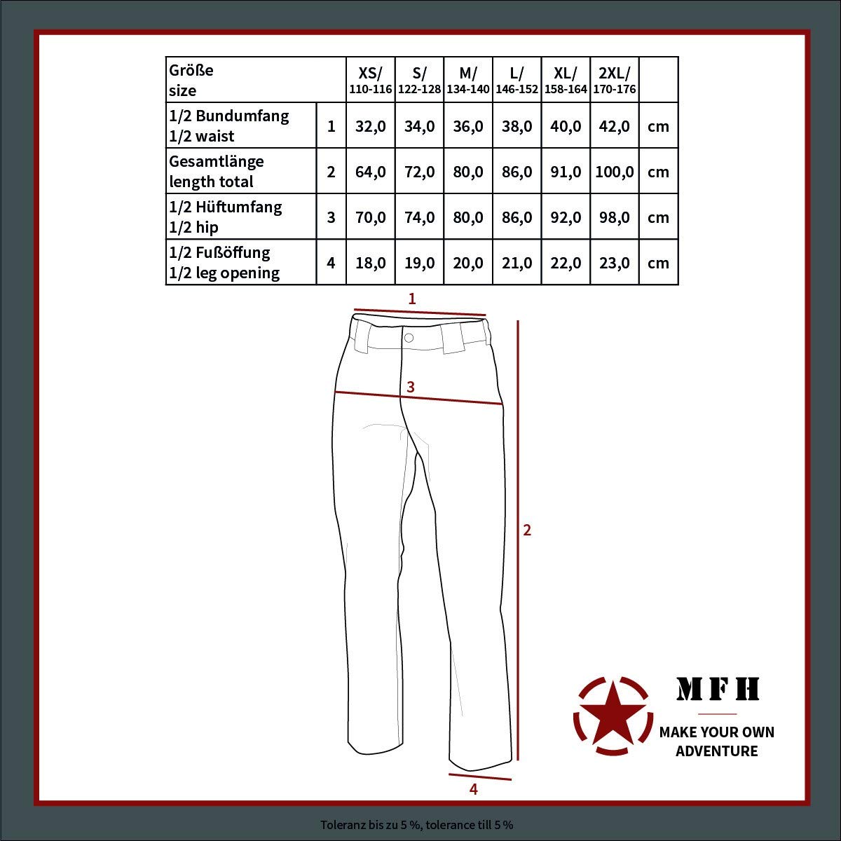 MFH Pantalon BDU de l'armée américaine, pour garçons et Filles (Flecktarn/M (134/140))