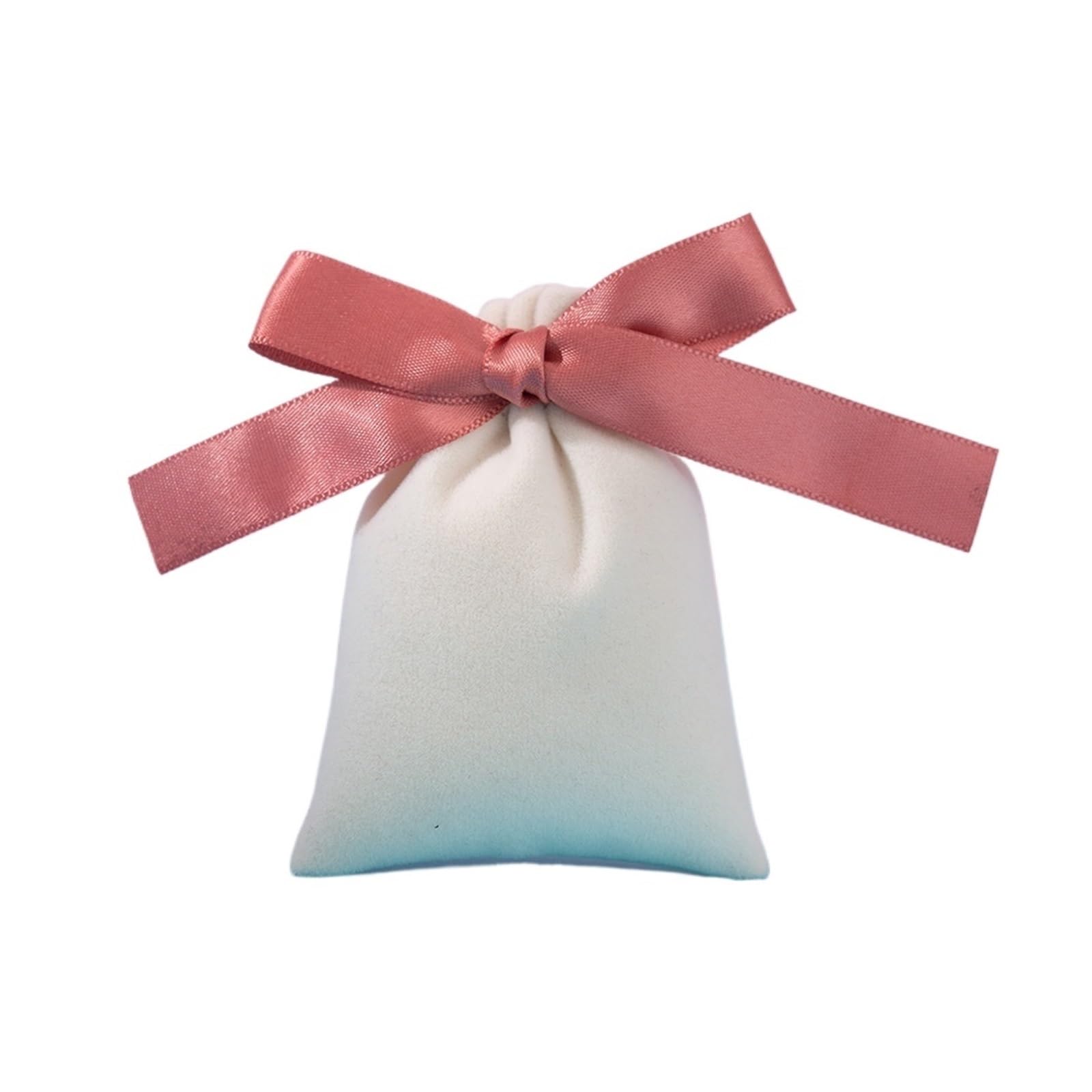 WENH 50 szt. Biżuteria aksamitne torby ze wstążką flanelowe woreczki cukierki ślubne pakowanie prezentów świąteczne dekoracje(12x15cm,Beige and dark pink)