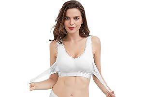 Sports Bras for Women Sexy Side Buckle Deep V-Neck Front Cross Wire-free...