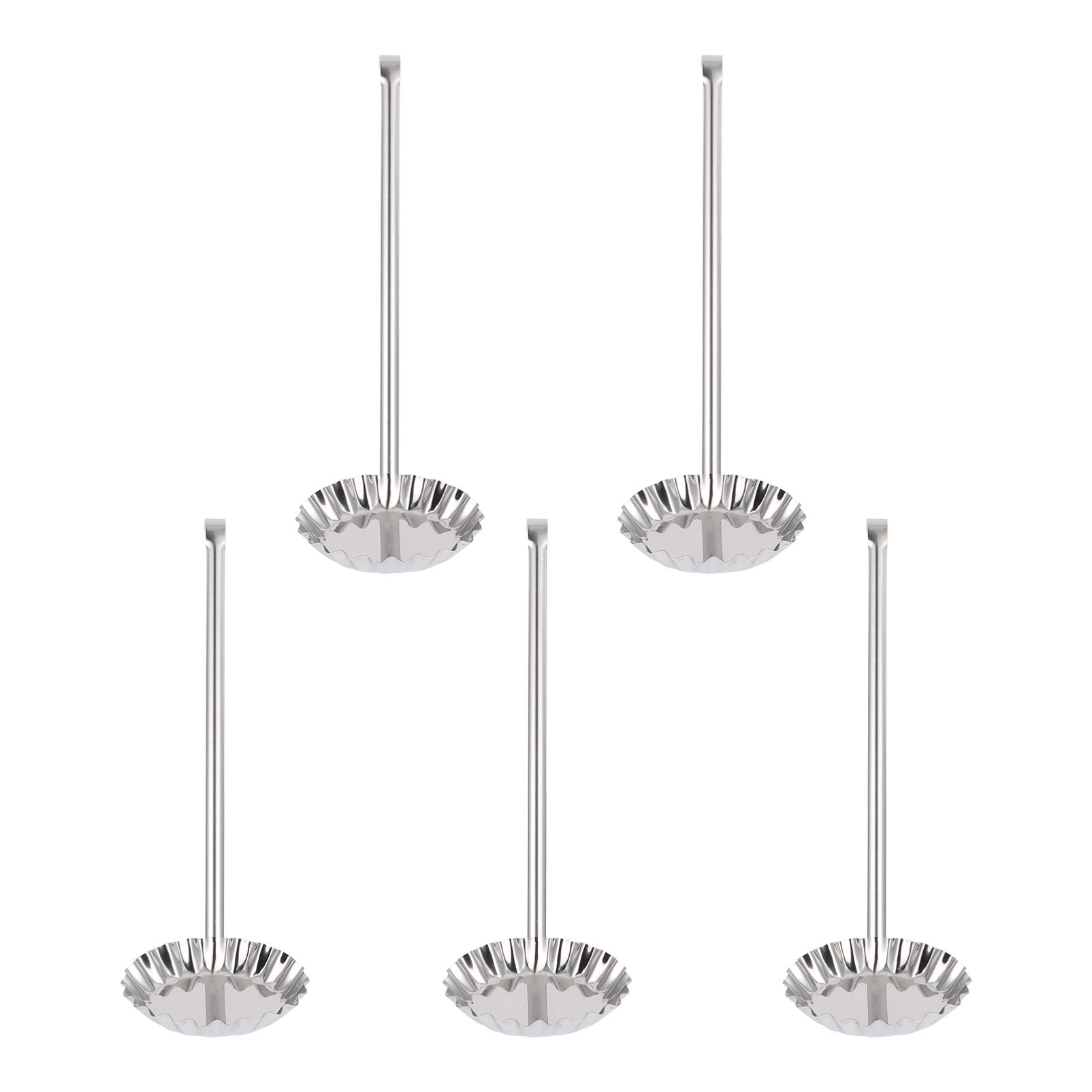 DOITOOL 5pcs Radish Pancakes Making Mold Non-stick Fried Meat Spoon for Easy Kitchen Use for Homemade Meatballs and Radish Cakes Easy to and Store