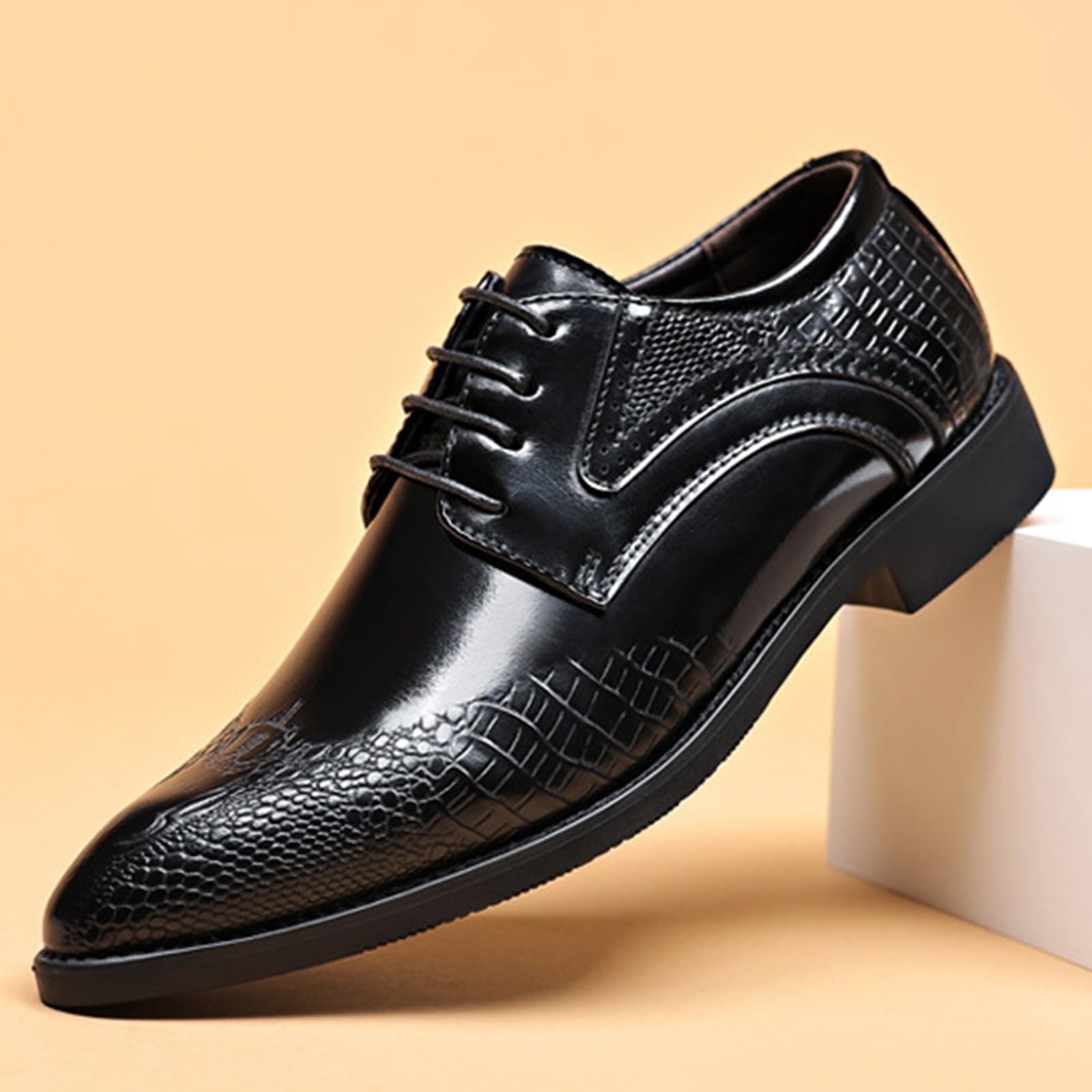 Scarpe Oxford da Uomo Stringate Scarpe Matrimonio in Pelle Antiscivolo