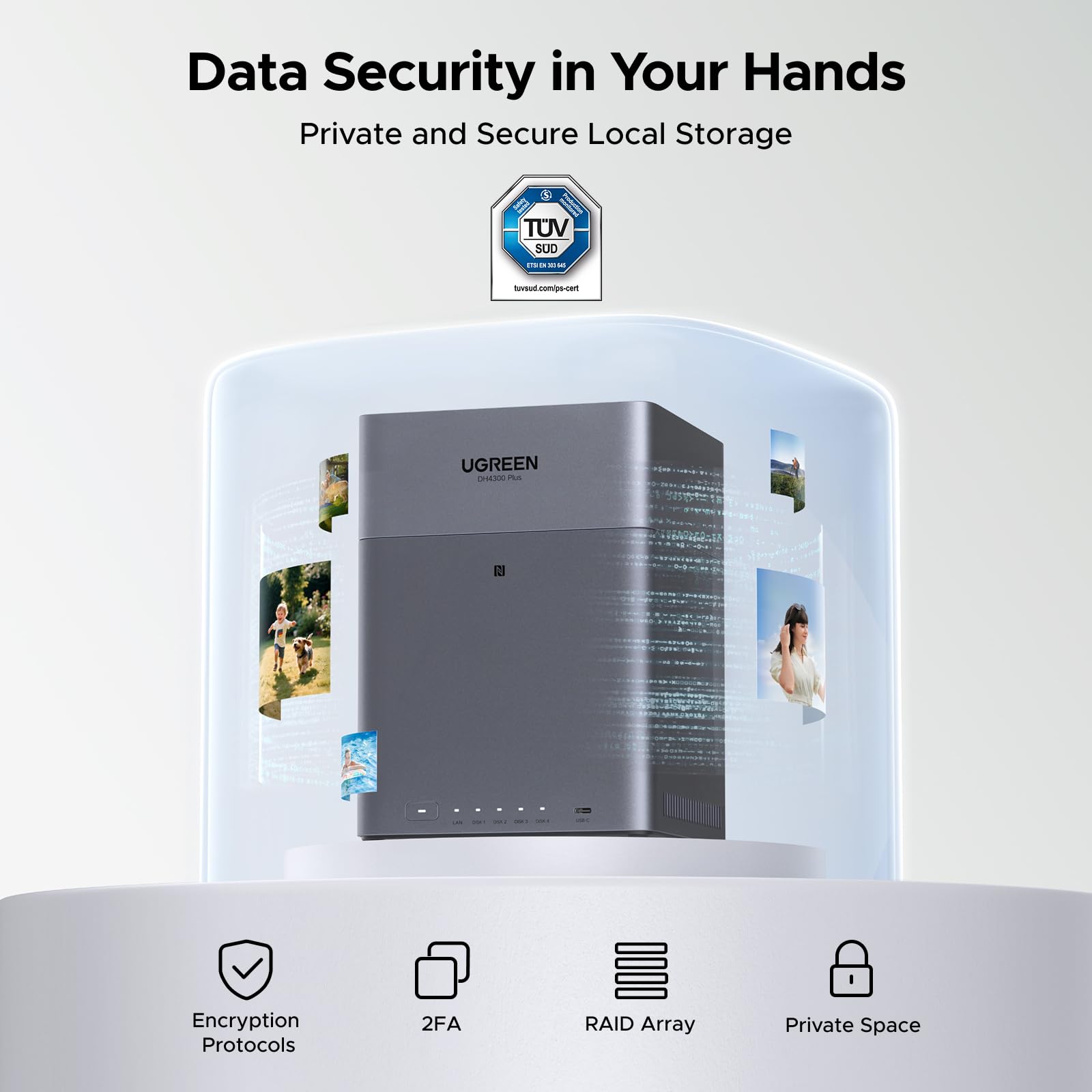 Amazon.com: UGREEN NAS DH4300 Plus 4-Bay Desktop NASync, Support