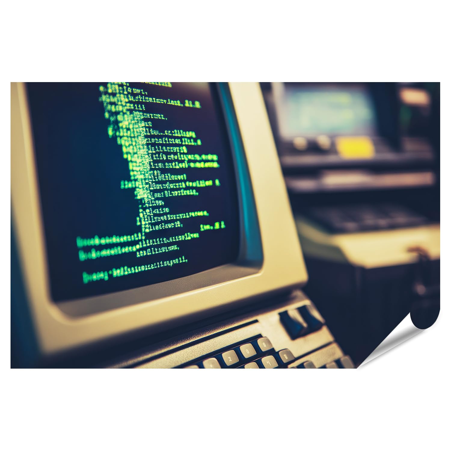islandburner Poster XXL con immagine vintage per computer con codice di programmazione per studio, computer freaks Technikladen immagini di alta qualità