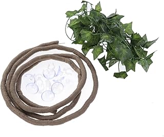 Mipcase Recipientes De Vidro Decoração Da Selva Répteis Répteis Plantas Falsas Reptichip Plantas Falsas Para Videiras Da Selva Para Répteis Tira De Rattan Para Répteis Decoração De