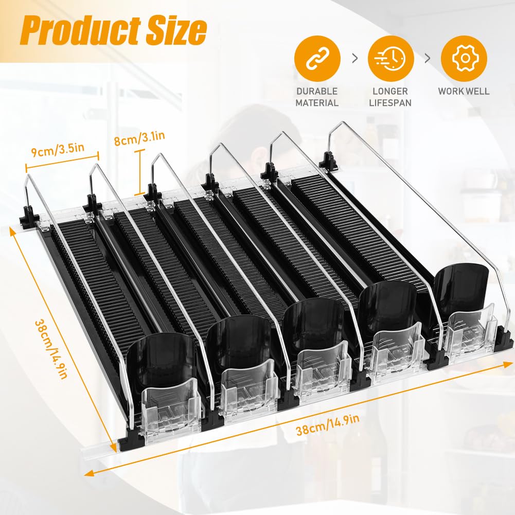 Automático Dispensador Latas Nevera Organizador Latas Frigorífico Refrigerador Cocina Despensa Almacenamiento 25 latas de tamaño estándar de Cerveza Soda Refrescos Bebidas