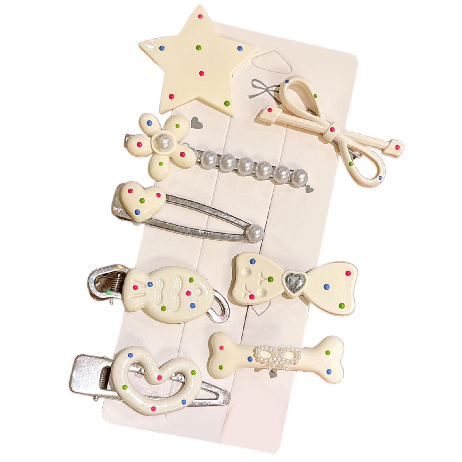 YUXITA 8Pcs Star Hair Clip Slip Resistant Duckbill Barrettes Hairpin for Women Girls Everyday Hairstyling Accessories