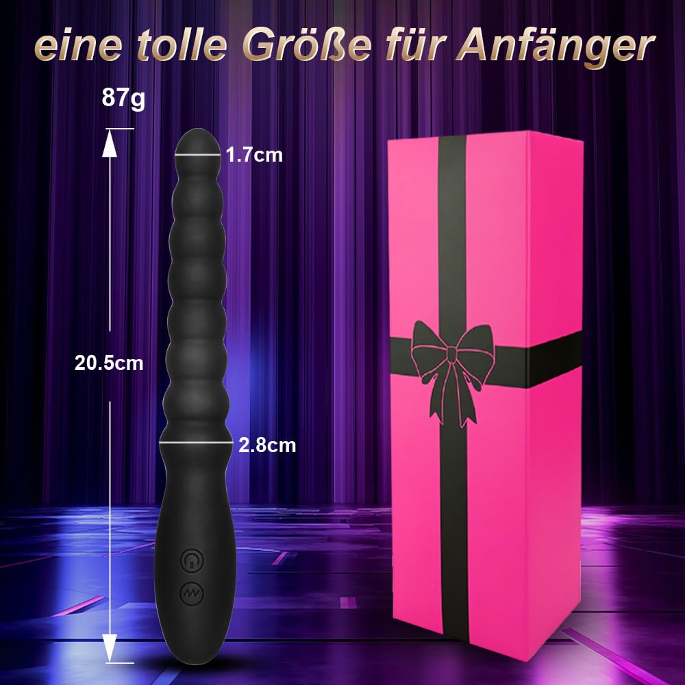 Perline Anali Vibranti Giocattolo per Uomini Donne Coppie Vibratore Ricaricabile Stimolatore del Punto G Impermeabile Massaggiatore della Prostata Maschile Gradiente Silicone per Principianti