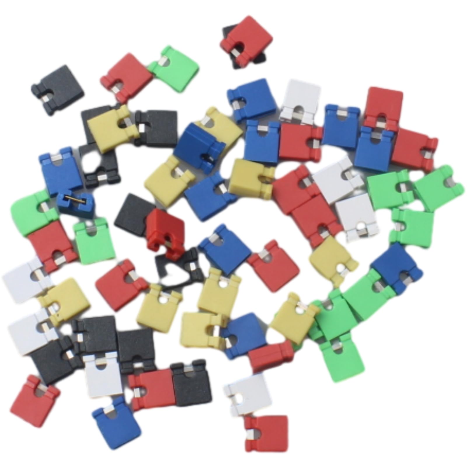 Snapklik.com : 60 Pcs 2.54mm Jumper Caps Standard Pin Header Shunts ...