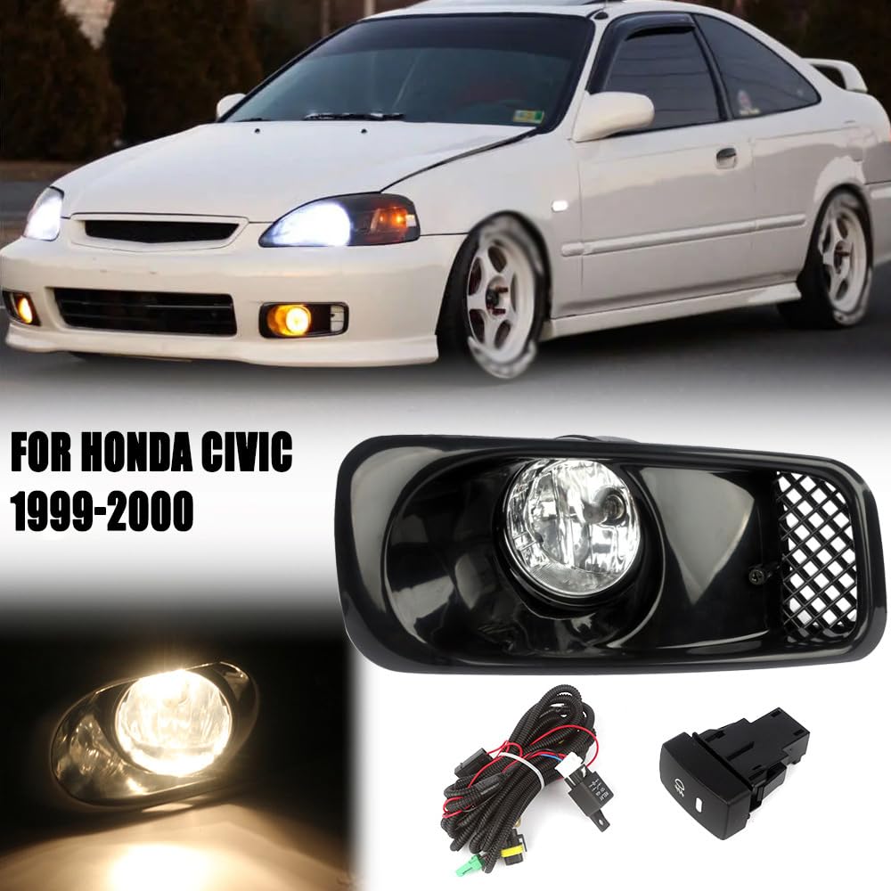 Amazon | 2 個フロントバンパーハロゲンイエローライトフォグライト